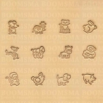 Animal stamps set max. size 15 × 15 mm (per set)