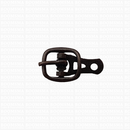 Centre bar buckle with plate small - 10 mm antique brass plated 10 mm (dark colour) - pict. 1