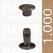 Rivets: Rivets 33 Double cap antique brass plated 33/8/2 per 1.000 - pict. 1