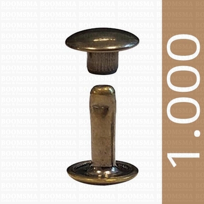 Rivets: Rivets 34 Double cap antique brass plated 34/10/2 per 1.000 - pict. 1