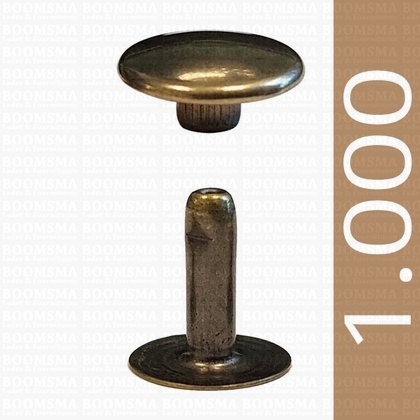 Rivets: Rivets 36 Single cap antique brass plated 36/10 per 1.000 - pict. 1
