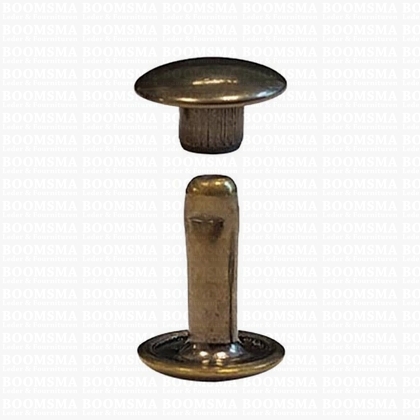 Rivets: Rivets 34 Double cap antique brass plated 34/10/2 per 100 - pict. 1