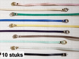 Assortment Belts 9 a 10 mm variation of colours approx. 96 cm (10 belts)