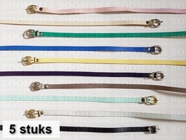 Assortment Belts 9 a 10 mm variation of colours approx. 96 cm (5 belts)