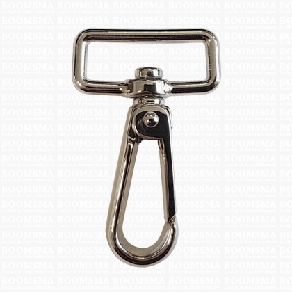 Bag clip deluxe straight silver belt 30 mm, length 60 mm (ea) - pict. 1