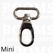 bag clip oval deluxe mini silver eye 20 mm, total length 3,7 cm - pict. 1