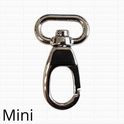 bag clip oval deluxe mini silver eye 17 mm, total length 3,7 cm - pict. 1
