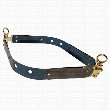 Bag-spring gold bag/purse frame large + 2 rings, 20,5 cm total length (ea) - pict. 1