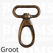 Bag swivel snap deluxe oval large antique brass plated belt 30 mm, length 58 mm  (ea) - pict. 1