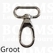 Bag swivel snap deluxe oval large silver belt 30 mm, length 58 mm (ea) - pict. 1