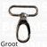 Bag swivel snap deluxe oval large silver belt 40 mm, length 58 mm (ea) - pict. 1