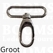 Bag swivel snap deluxe oval large silver belt 50 mm, length 58 mm  (ea) - pict. 1