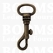Bag swivel snap middle 16 or 20 mm strap antique brass plated belt 20 mm, length 53 mm (ea) - pict. 1