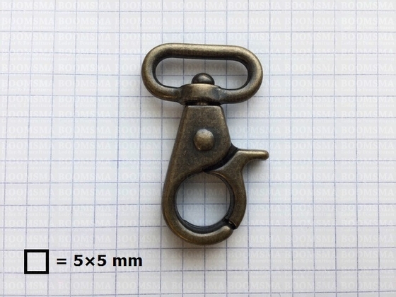 Bag Trigger snap deluxe antique brass plated belt 20 mm, length 47 mm (ea) - pict. 2