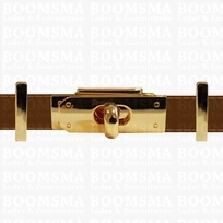 Bagclasp (looks like Hermes) gold turn lock (incl. 2 hooks) total 6 parts (ea)