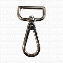 Bagclip straight deluxe heavy duty 7,5 cm total length, for belt 3,2 cm nickel plated
