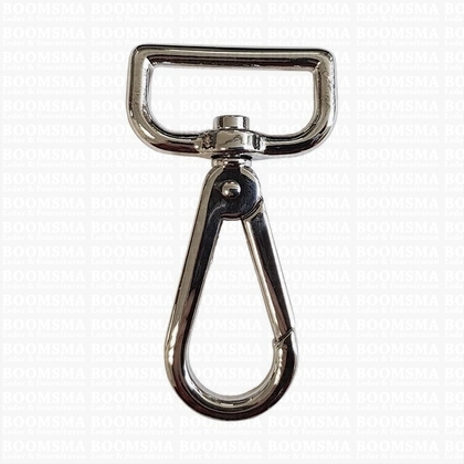 Bagclip straight deluxe heavy duty 7,5 cm total length, for belt 3,2 cm nickel plated - pict. 1