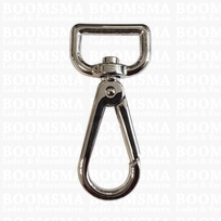Bagclip straight deluxe heavy duty 7,5 cm total length, for belt 2,5 cm nickel plated