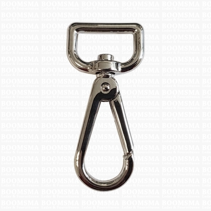 Bagclip straight deluxe heavy duty 7,5 cm total length, for belt 2,5 cm nickel plated - pict. 1