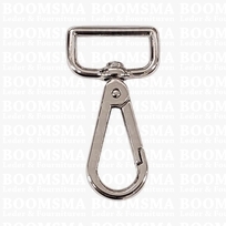 Bagclip straight deluxe 6,2 cm total length, for belt 2,5 cm nickel plated
