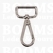 Bagclip straight deluxe 6,2 cm total length, for belt 2,5 cm nickel plated - pict. 1