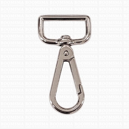 Bagclip straight deluxe 6,2 cm total length, for belt 2,5 cm nickel plated - pict. 1