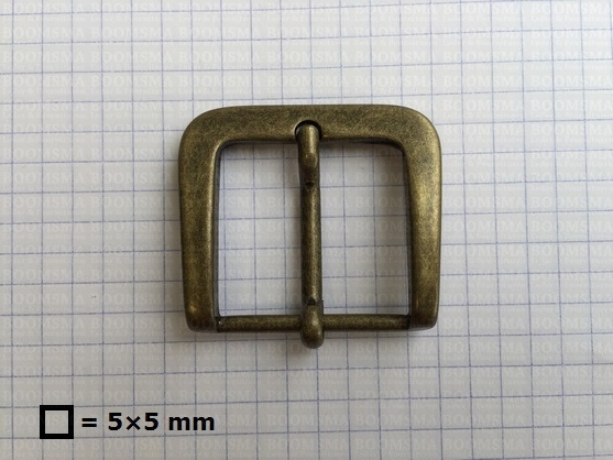 Belt buckle 30 mm antique brass plated 30 mm  - pict. 2