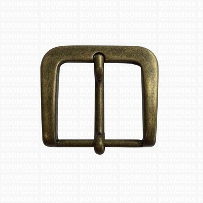 Belt buckle 30 mm antique brass plated 30 mm  - pict. 1