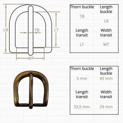Belt buckle 30 mm antique brass plated 30 mm  - pict. 3