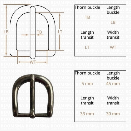 Belt buckle 30 mm gun metal  30 mm - pict. 3