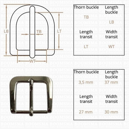 Belt buckle 30 mm silver 30 mm   - pict. 3