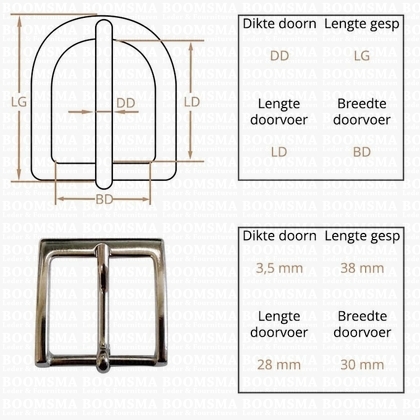 Belt buckle 30 mm silver 30 mm   - pict. 2