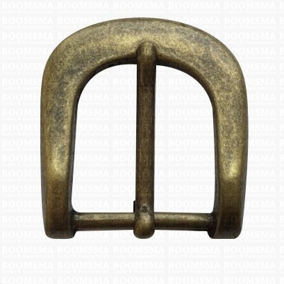 Belt buckle 35 mm antique brass plated 35 mm (ea) - pict. 1