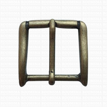 Belt buckle 35 mm antique brass plated 35 mm (ea) - pict. 1