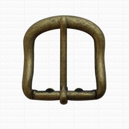 Belt buckle 35 mm antique brass plated 35 mm (ea) - pict. 1