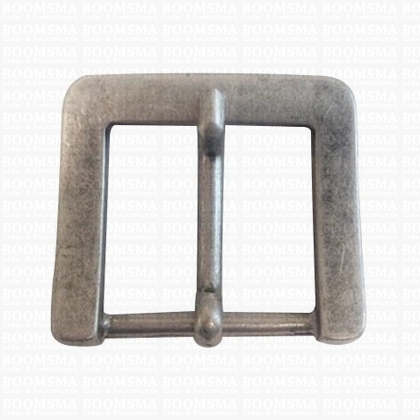 Belt buckle 40 mm antique/mat silver  40 mm (24) - pict. 1
