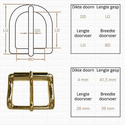 Belt buckle 40 mm gold 40 mm (14) - pict. 2