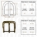 Belt buckle 40 mm antique brass plated 40 mm (09) - pict. 2
