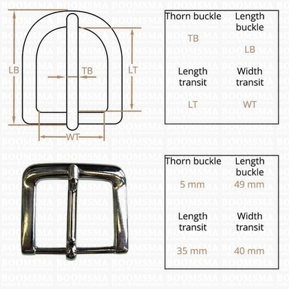 Belt buckle 40 mm silver 40 mm (18) - pict. 3