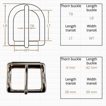 Belt buckle 40 mm silver 40 mm with rol (1) - pict. 3