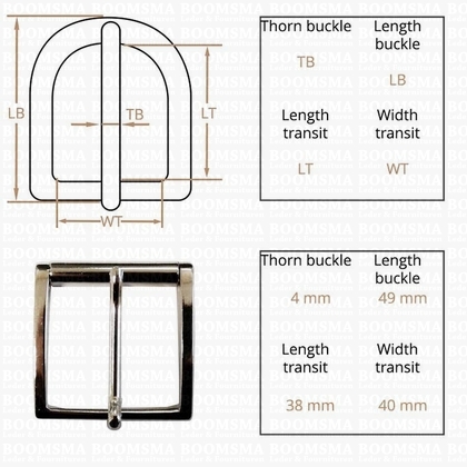 Belt buckle 40 mm silver 40 mm with rol - pict. 3