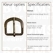Belt buckle 50 mm antique brass plated 50 mm D-buckle - pict. 2