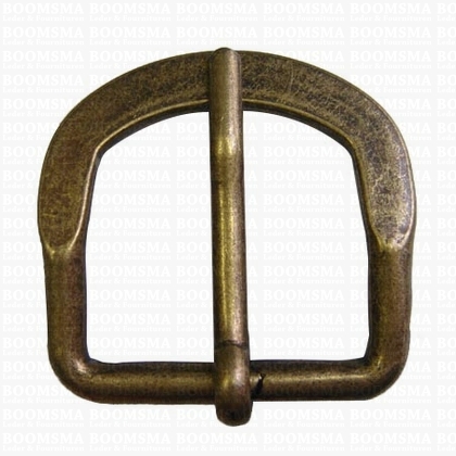 Belt buckle 50 mm antique brass plated 50 mm D-buckle - pict. 1