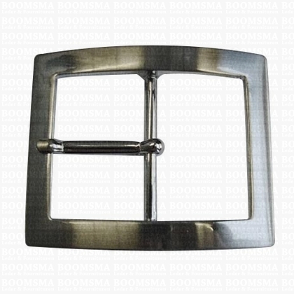 Belt buckle 50 mm silver 50 mm center bar  - pict. 1