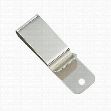 Belt clip silver Suitable for belt 4 cm. Width 2,3 cm, total length 7,4 cm - pict. 1