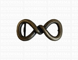 Beltbuckle deluxe knot antique brass plated 30 mm 