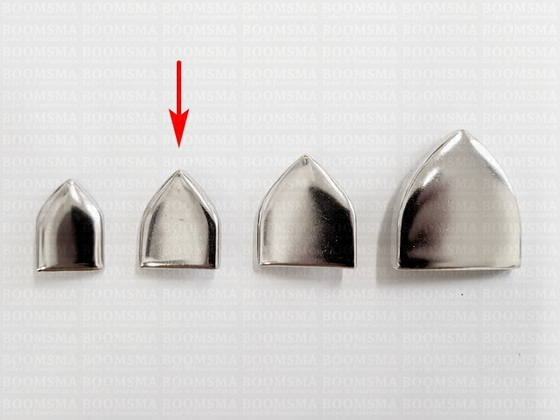 Belt end point with rivets for 25 mm belt colour: nickel - pict. 2