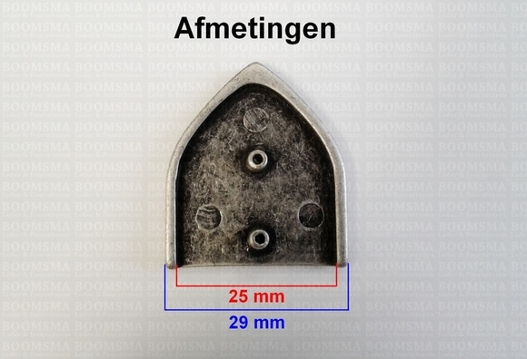 Belt end point with rivets for 30 mm belt colour: mat nickel - pict. 2