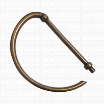 Belthook ladies belt antique brass plated 80 mm belt (ea)