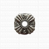 Bezel concho Ø 20 mm engraved flower